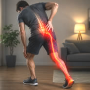 sciatique, douleur du dos et de la jambe